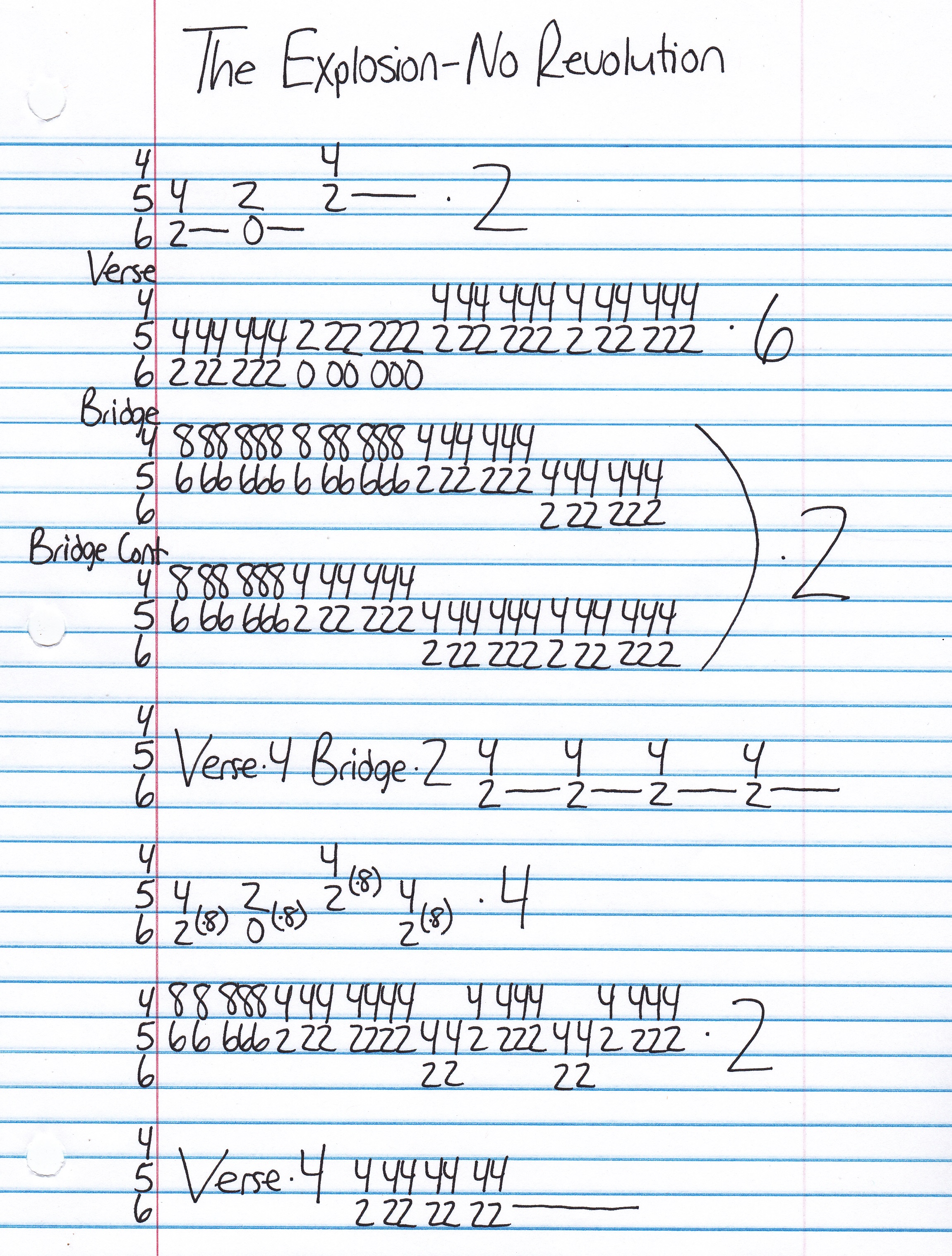 High quality guitar tab for No Revolution by The Explosion off of the album Flash Flash Flash. ***Complete and accurate guitar tab!***